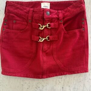 Isabel Marant Red Mini Skirt